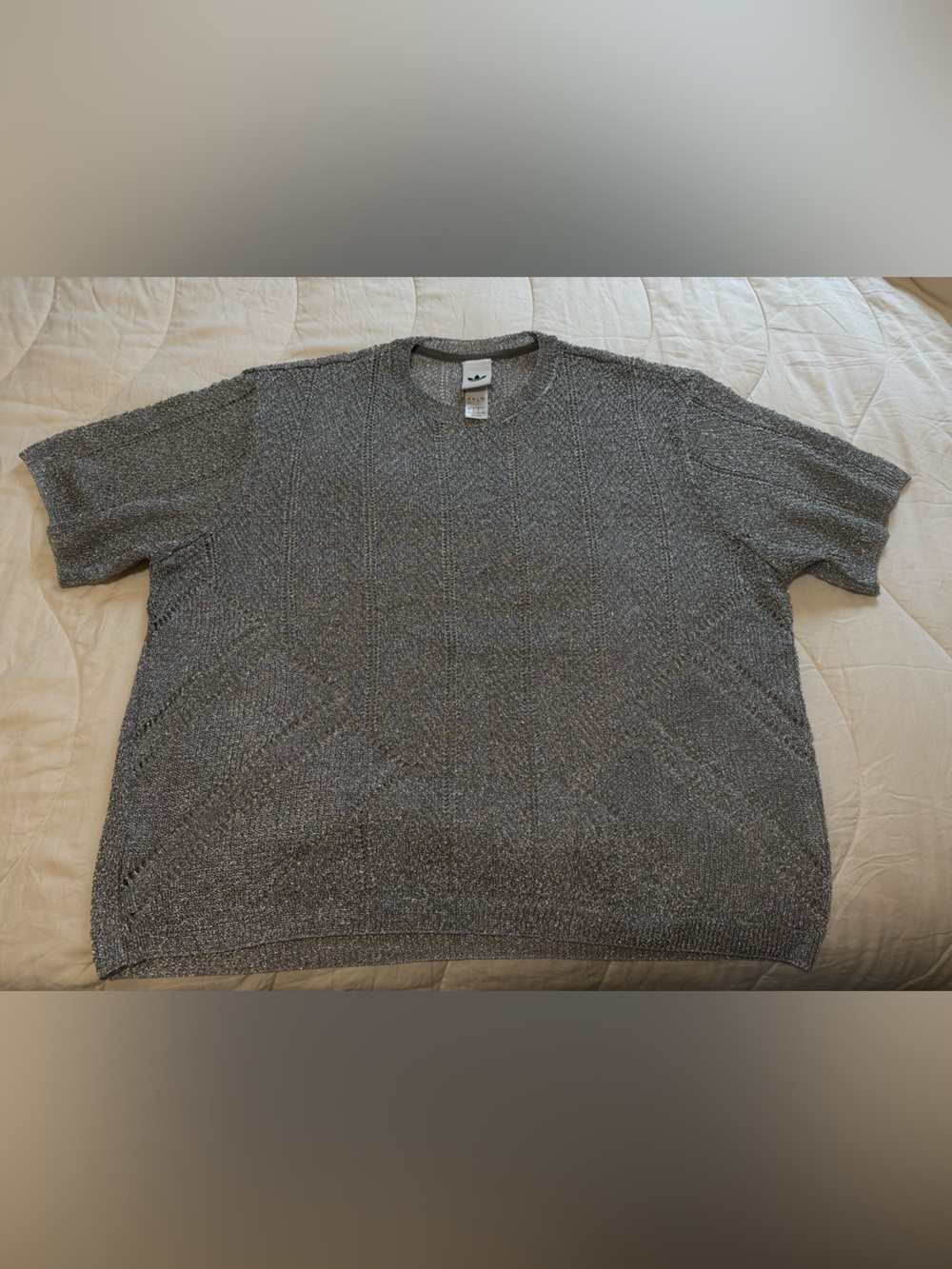 adidas Gray Short-Sleeve Knit Jersey